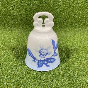Danbury Mint Bing & Grondahl Denmark Blue Floral Porcelain Bell
